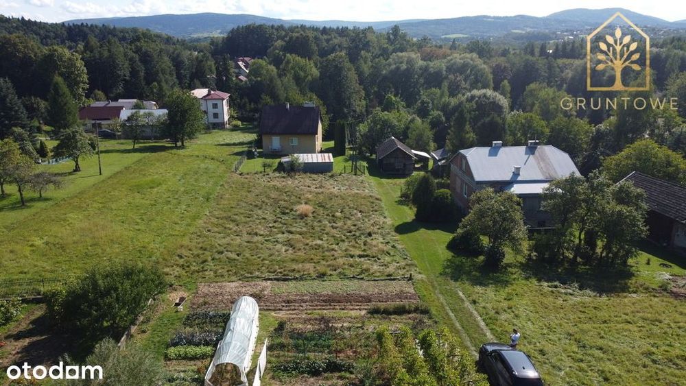 Działka budowlana I 8 arów Gorlice - Sokół I Spokojna okolica I Media