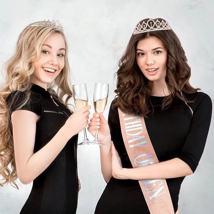 Festa de aniversário faixa + coroa "Birthday Queen"  NOVO ENVIO GRÁTIS