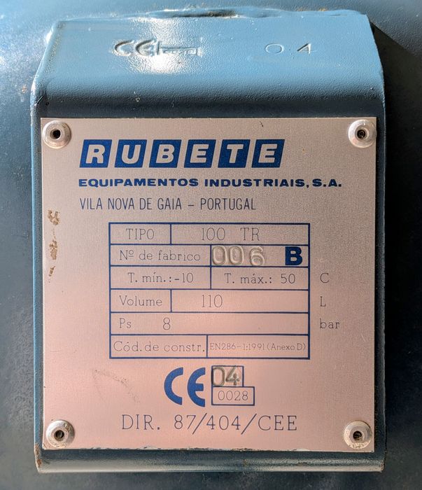 Compressor, RUBETE - 100MR_110L (Monofásico)