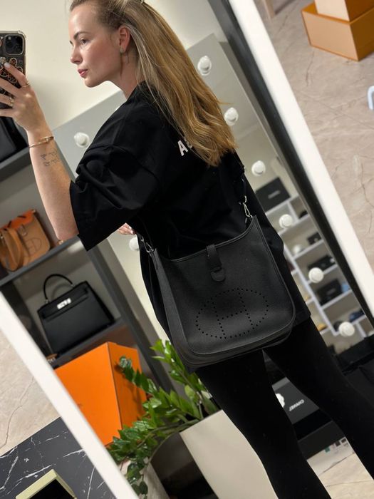 Сумка Hermes Evelyne повний комплект бутика сумочка шкіряна повний комплект