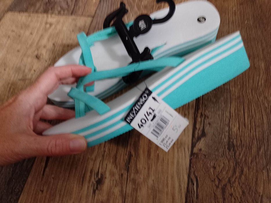 Klapki letnie na platformie 40/41, nowe