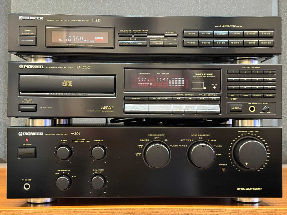 Zestaw Stereo PIONEER - 3 segmenty Japan Phono 410wat 100%OK