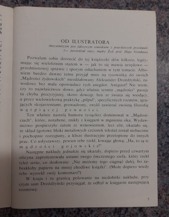 humor żydowski - Tylko bez cudów [Omnipress '85] il. Szymon Kobyliński