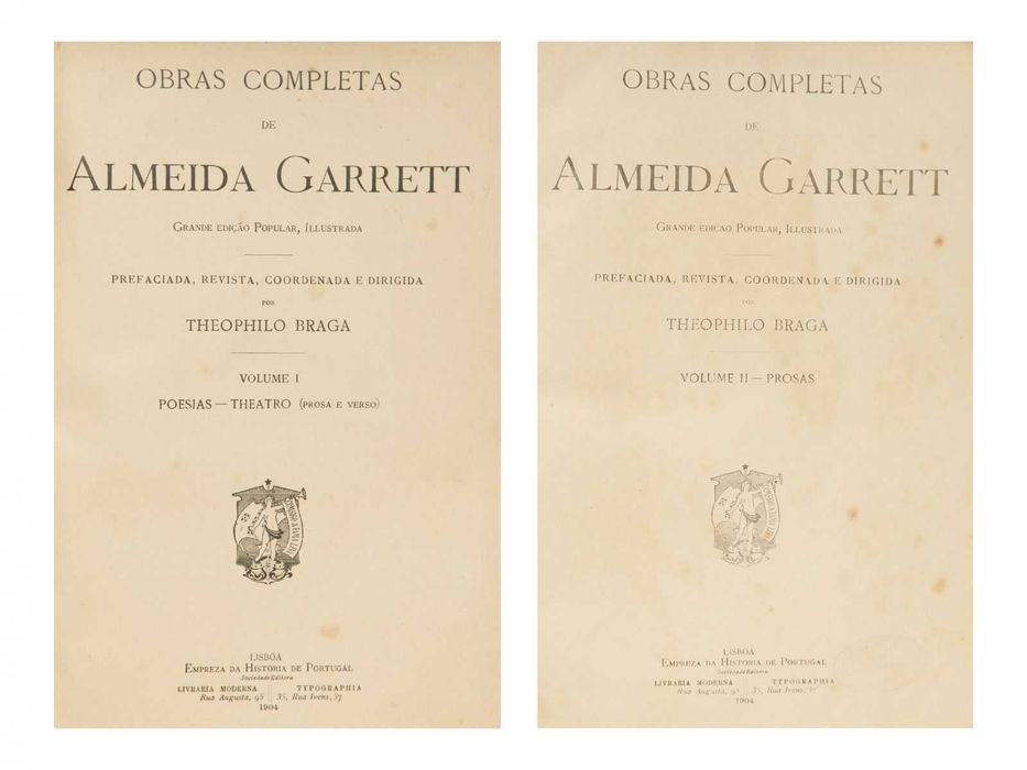 Invulgares Obras completas de Almeida Garrett