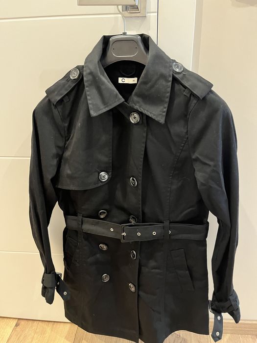 Super czarny płaszcz płaszczyk Cubus 38