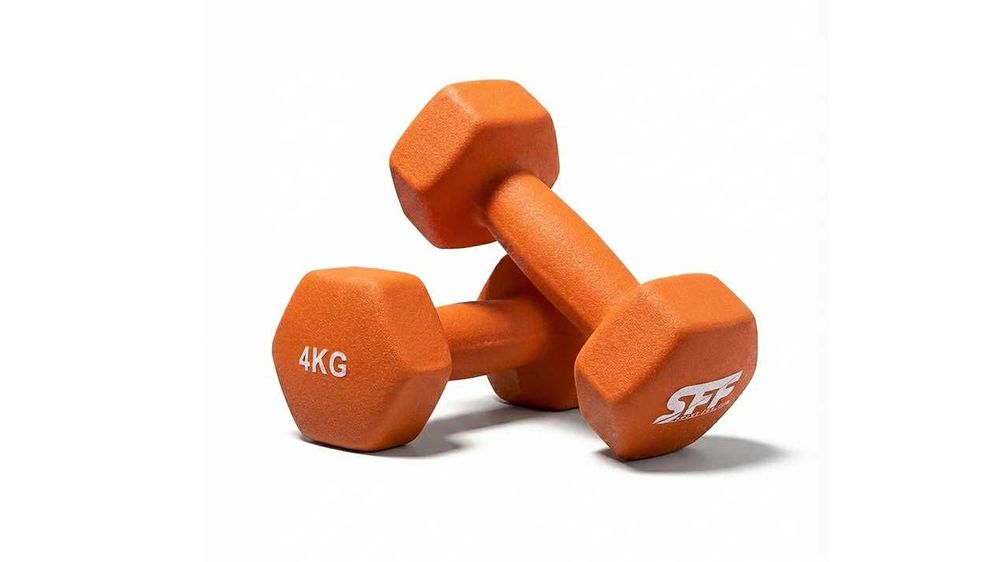 Żeliwny Hantel Neoprenowy Hantelki Do Ćwiczeń Mięśni Trening Ciężarki 2x4kg