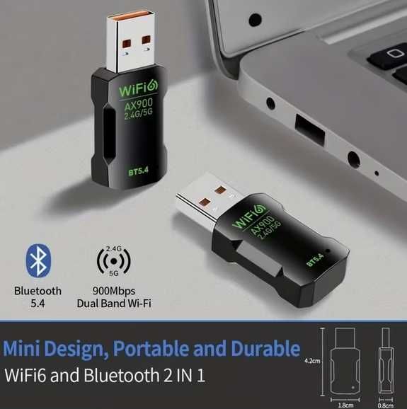 Wifi / Bluetooth - бездротовий USB адаптер для комп'ютера (AX900)