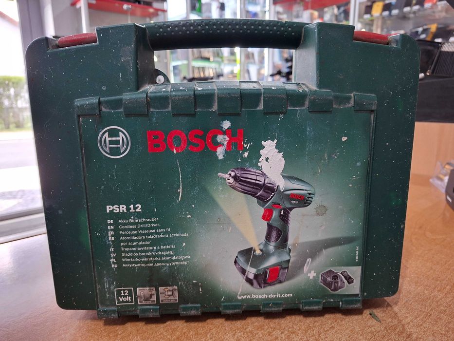 Wkrętarka wiertarka Bosch PSR 12 + aku + walizka