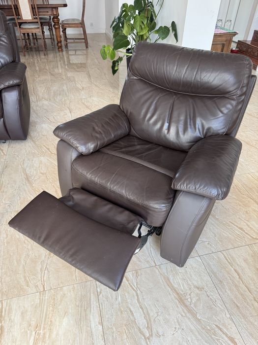 Komplet skórzany MARCO DOM | Funkcja Relaks | Boki po renowacji!