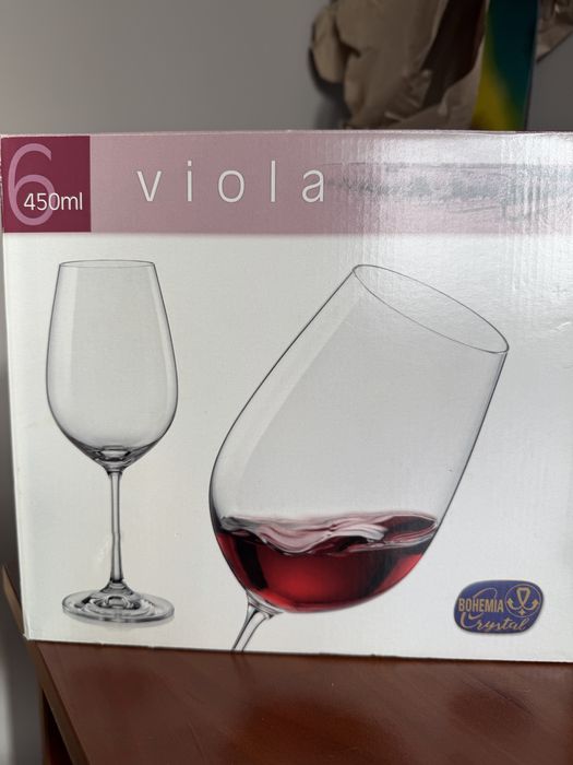 Набір келихів для вина Bohemia Crystal Viola (5 шт 450 мл)
