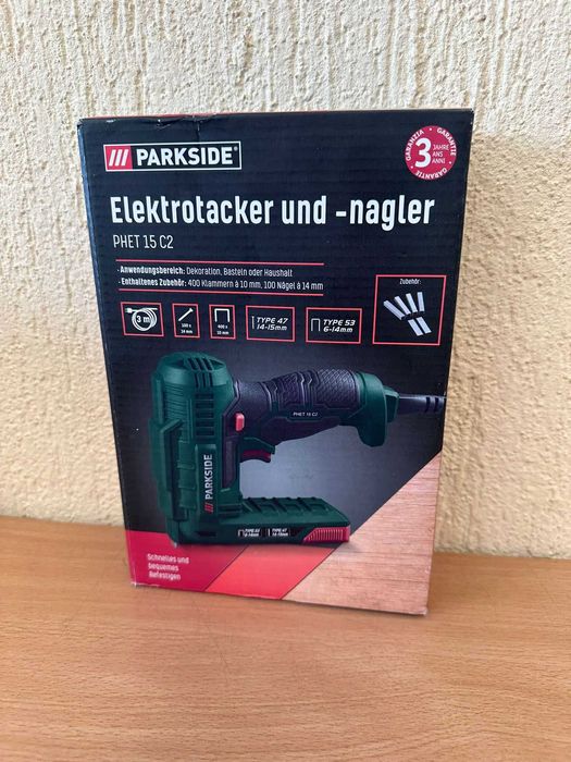 PARKSIDE PHET 15 C2 zszywacz elektryczny 70W 2w1 do zszywek i gwoździ