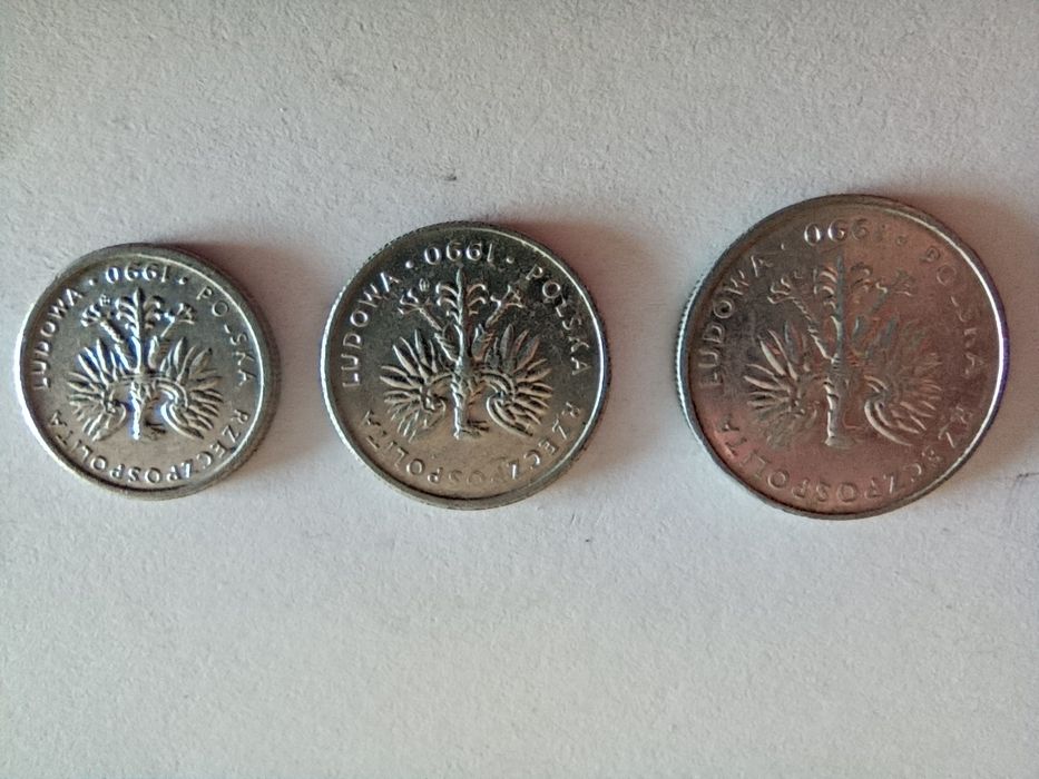 Monety 1990 1zł,2zł,5zł
