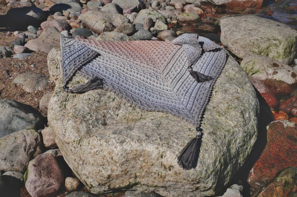 Ręcznie robiona chusta boho, na szydełku, handmade, prezent na Święta