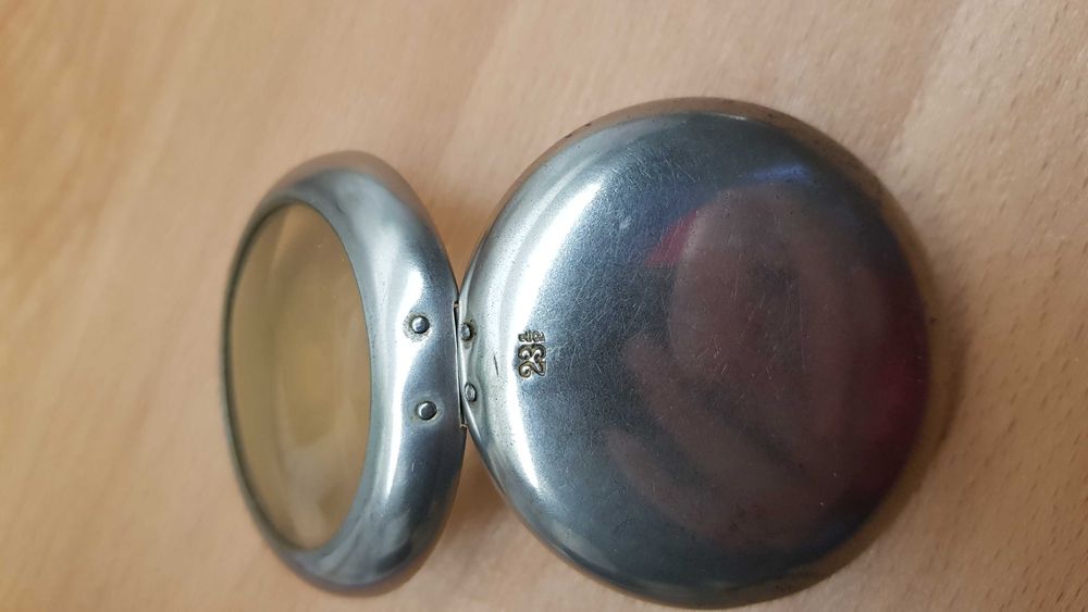 Stary zegarek kieszonkowy Alpina mechanizm Junghans