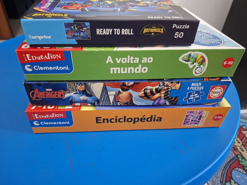 Tudo ,Puzzles marvel, enciclopédia education para crianças