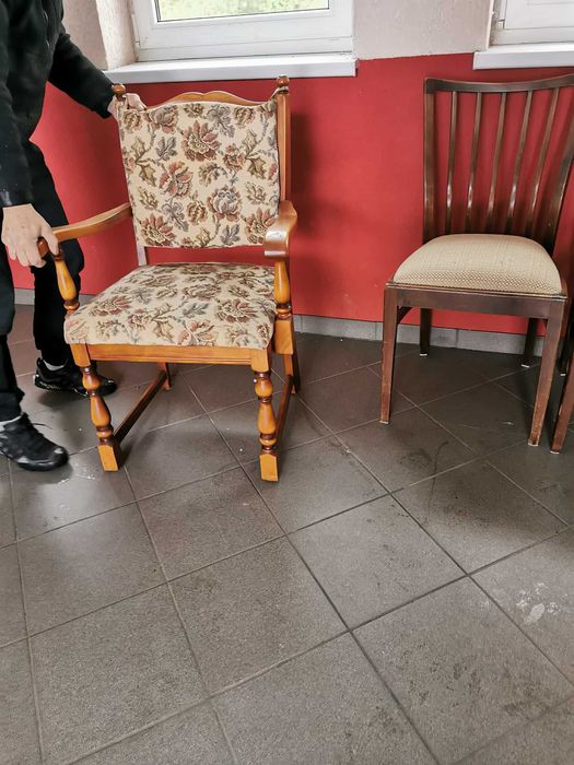 Fotel klubowy PRL  lata 60–70 antyk antyki starocie Vinatage krzesło