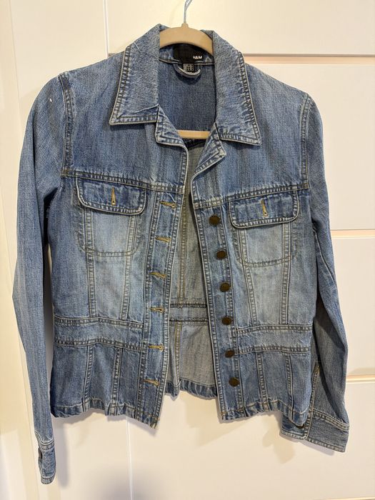 Jeansowa kurtka na guziki marki H&M rozm.S stan idealny