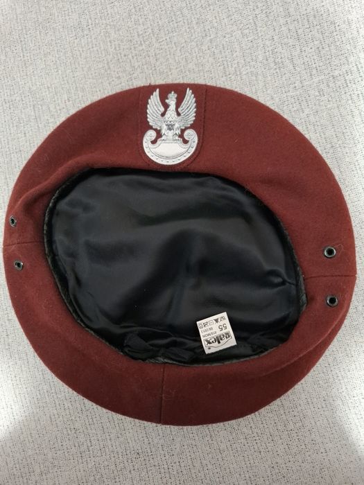 Beret WP Bordowy Wojsk Lądowych MON rozmiar 55.