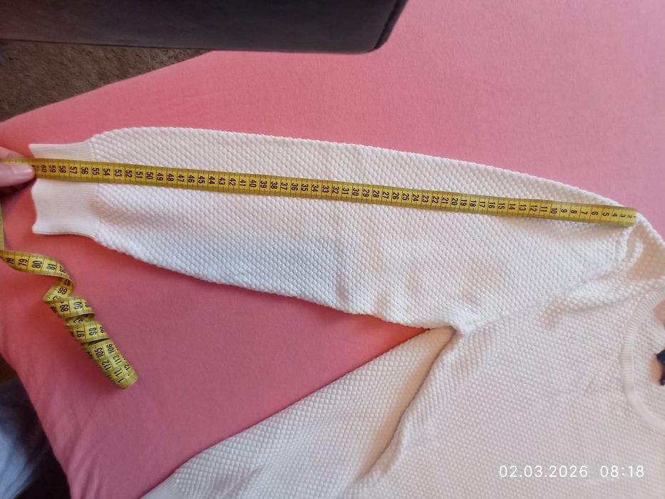 Чоловіча біла кофта , тоненька , L, 48-50