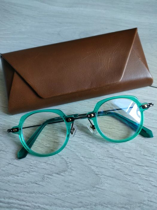 Okulary zerówki ramki oprawki lazurowe kolorowe tytan oktan acetat hit