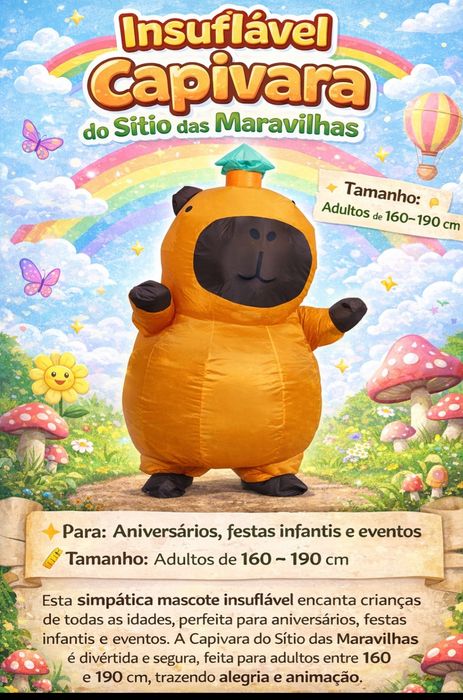 Aluguer Insuflável castelo, palhaço, mascote Panda