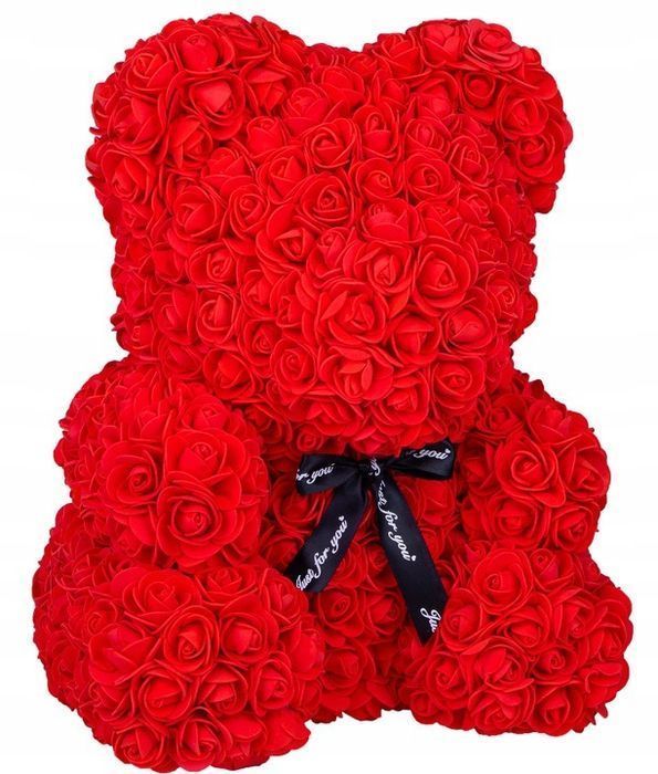 Miś Z Róż Różany Prezent Rose Bear Na Walentynki