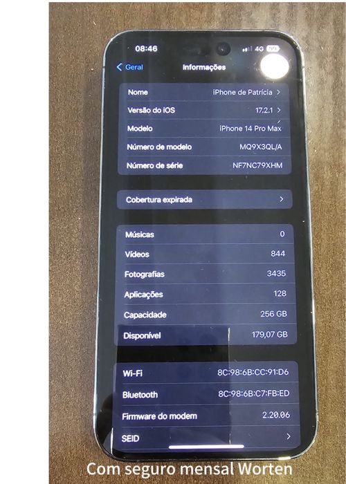 Iphone 14 pro max 256 GB c/ garantia e seguro