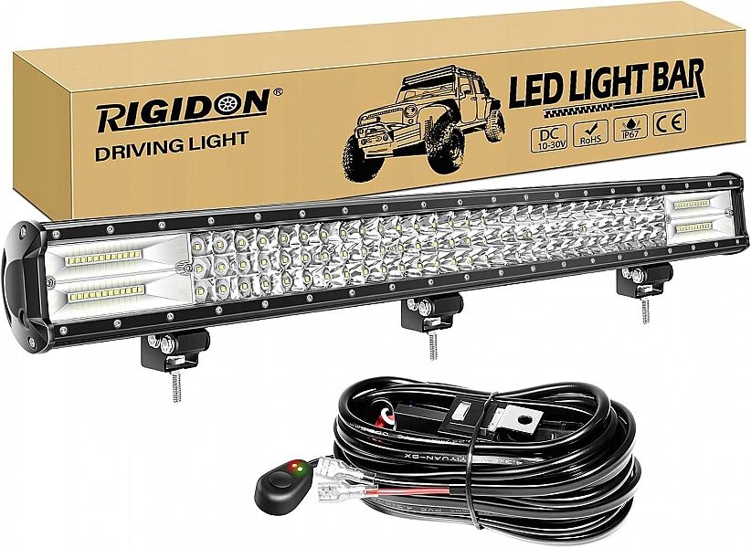 Reflektor Halogen Led Lampa Robocza Ledbar Rigidon 396W 28" Offroad 12