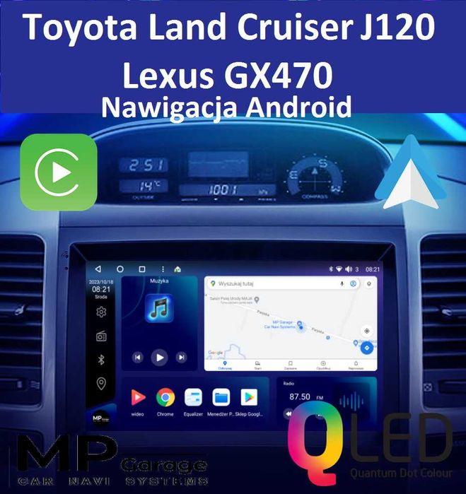 Radio Android TOYOTA LAND_CRUISER J120 / LEXUS GX470 CarPlay/AA 4G