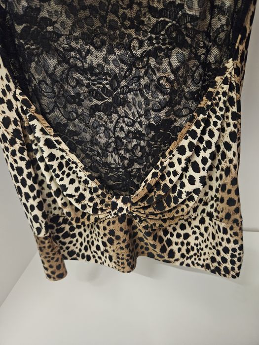 Bluzka tunika panterka koronka S