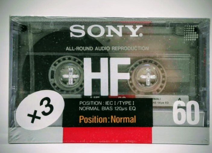 3 аудіо касети SONY HF 60 хвилин, виробництва Франції