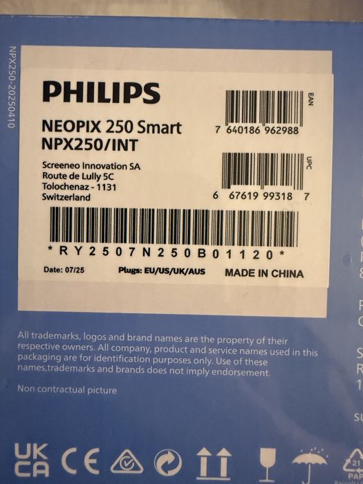 Projektor Philips Neopix 250 Smart Biały NOWY