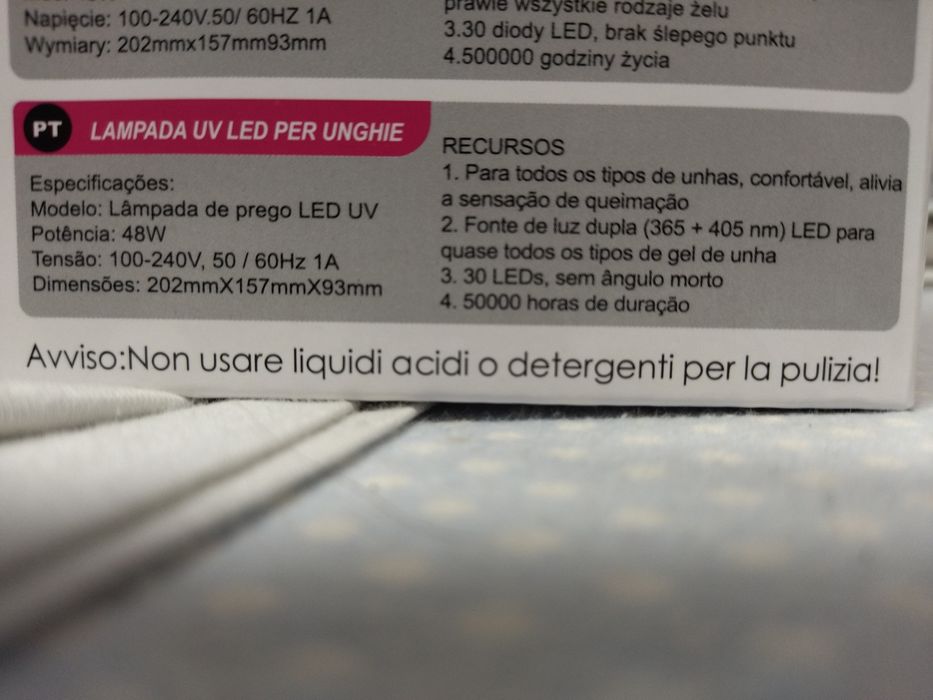 Secador de Unhas 30 LED - Novo e testado