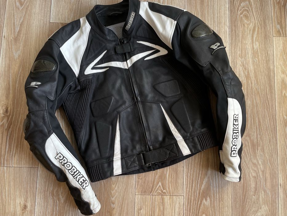 PROBIKER PRX-4. Топова шкіряна мотокуртка з карбоном! 52 розмір