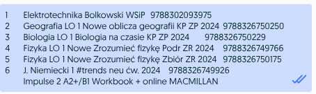 Zestaw podręczniku bo dla Pani Oli