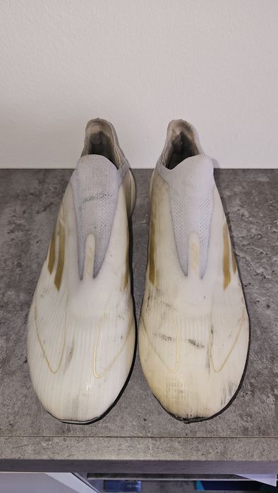 Chuteiras Adidas X Speedportal+ FG Branco/Dourado - Homem Tam. US 8.5 / EU 42
​Preço: €65