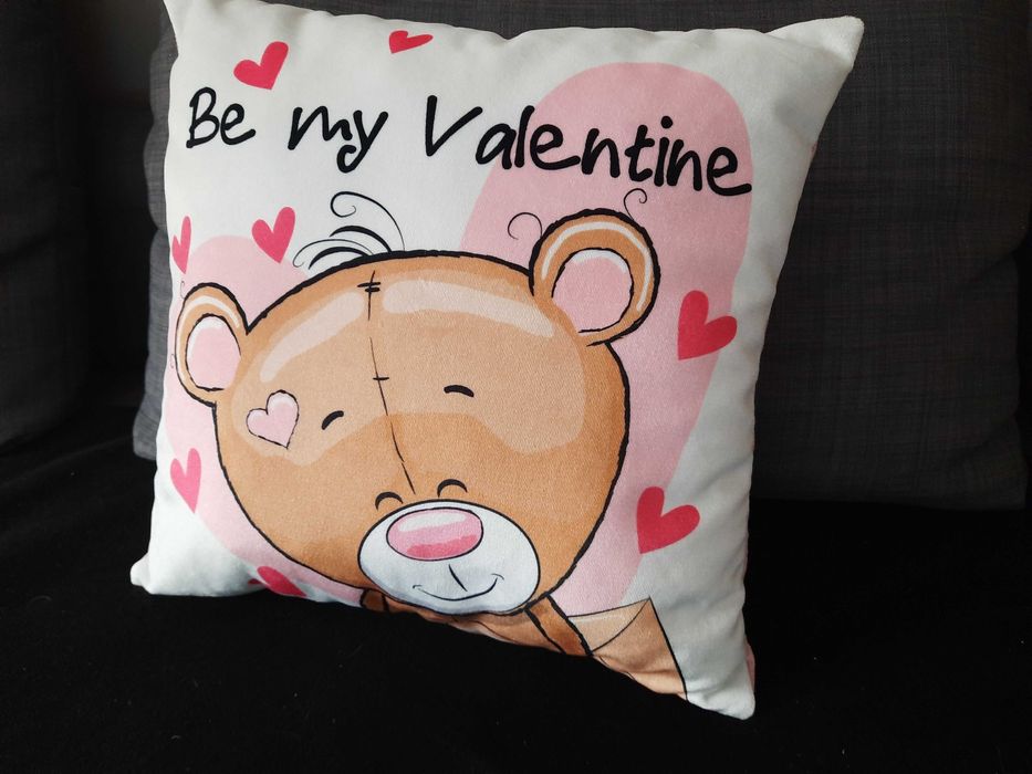 (nowa) Poduszka jasiek Handmade Walentynki miś Be my Valentine prezent