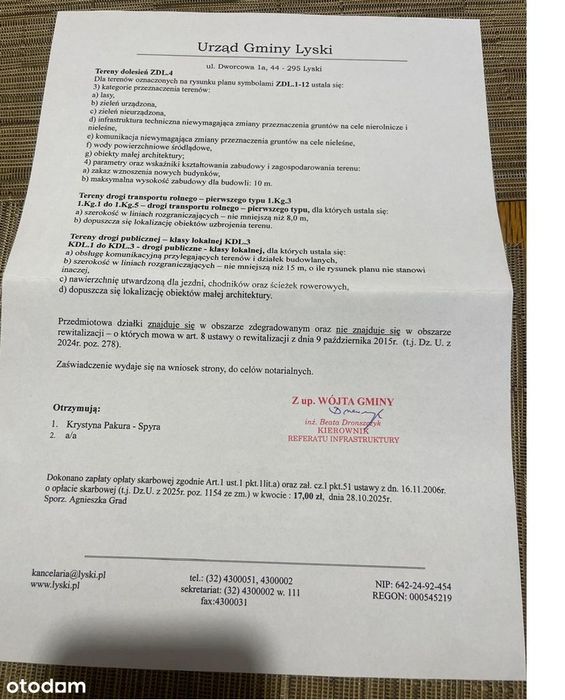 Trzy działki w Żytna przy ul. Sobieskiego - Więcej