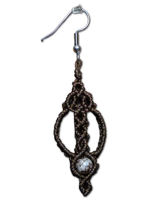 Lekkie kolczyki ze sznurka, makrama, handmade, stal nierdzewna