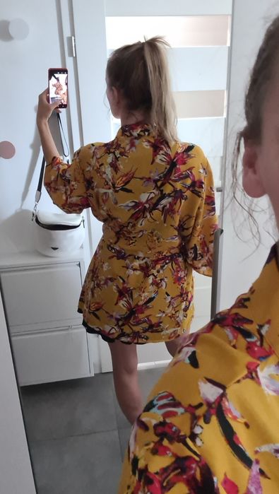 Only L 40 XL 42 kolorowe kimono narzutka szlafrok