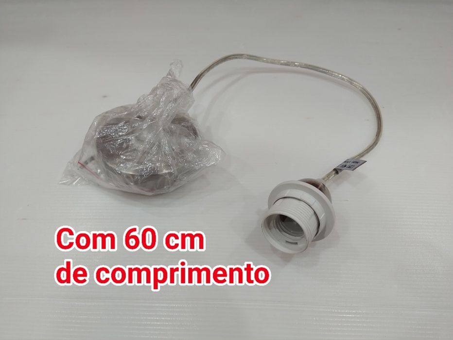 Cabo suspensão de candeeiro casquilho E 27 casa quarto apartamento.