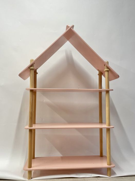 Estante rosa decoração quarto para crinaça formato de casa desmontável