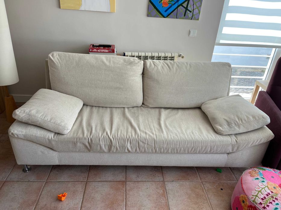 sofà branco 204 cm - oportunidade