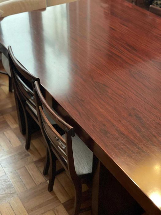 MESA DE JANTAR rectangular em madeira