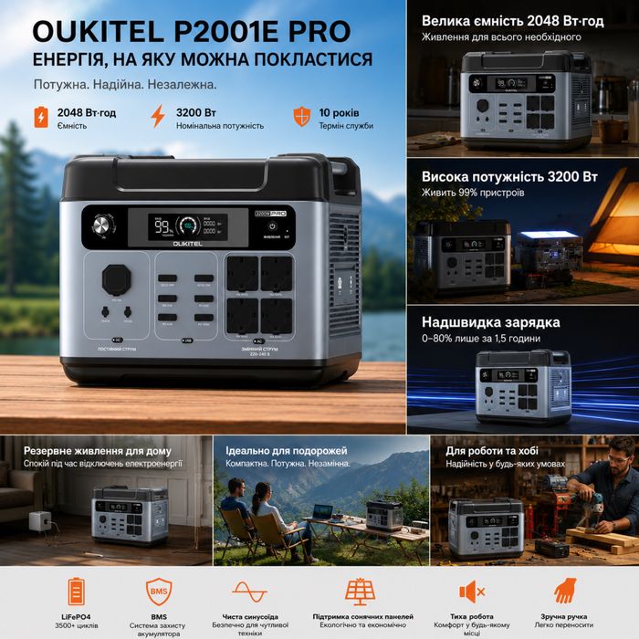 Зарядна Станція Oukitel P2001E PRO В Наявності!