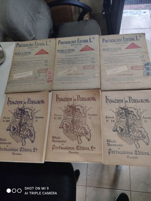 Lote de 3 livros história de Portugal