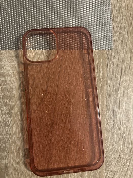 Etui przezroczyste brokatowe silikonowe różowe Iphone 14