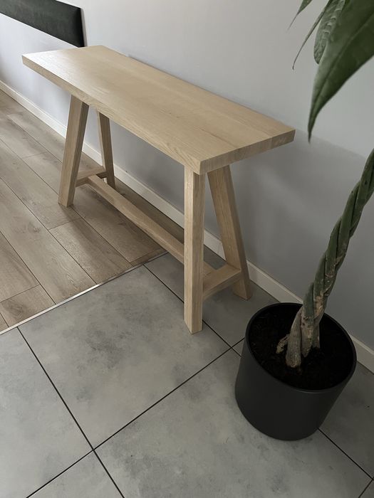 Konsolka drewniana toaletka debowa loft dab