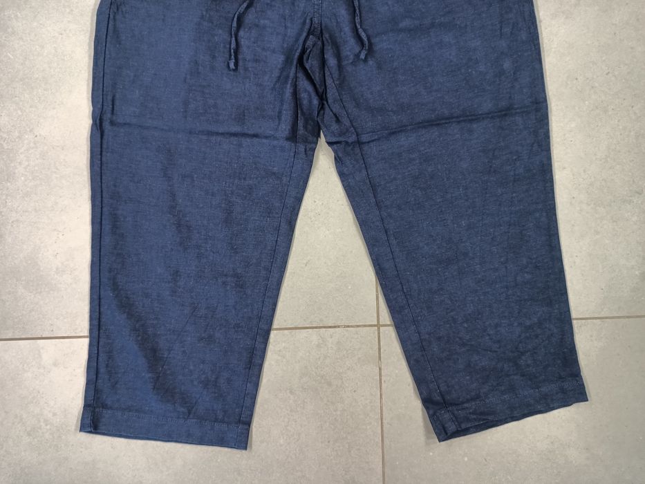Spodnie rybaczki damskie Crop Next roz. 40 L letnie len 55% i wiskoza 45% luźne