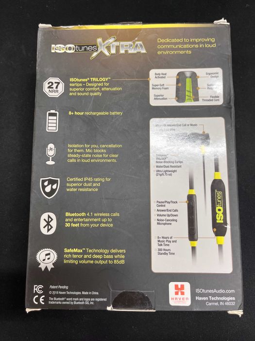 ISOtunes XTRA - Auriculares Bluetooth Proteção Auditiva